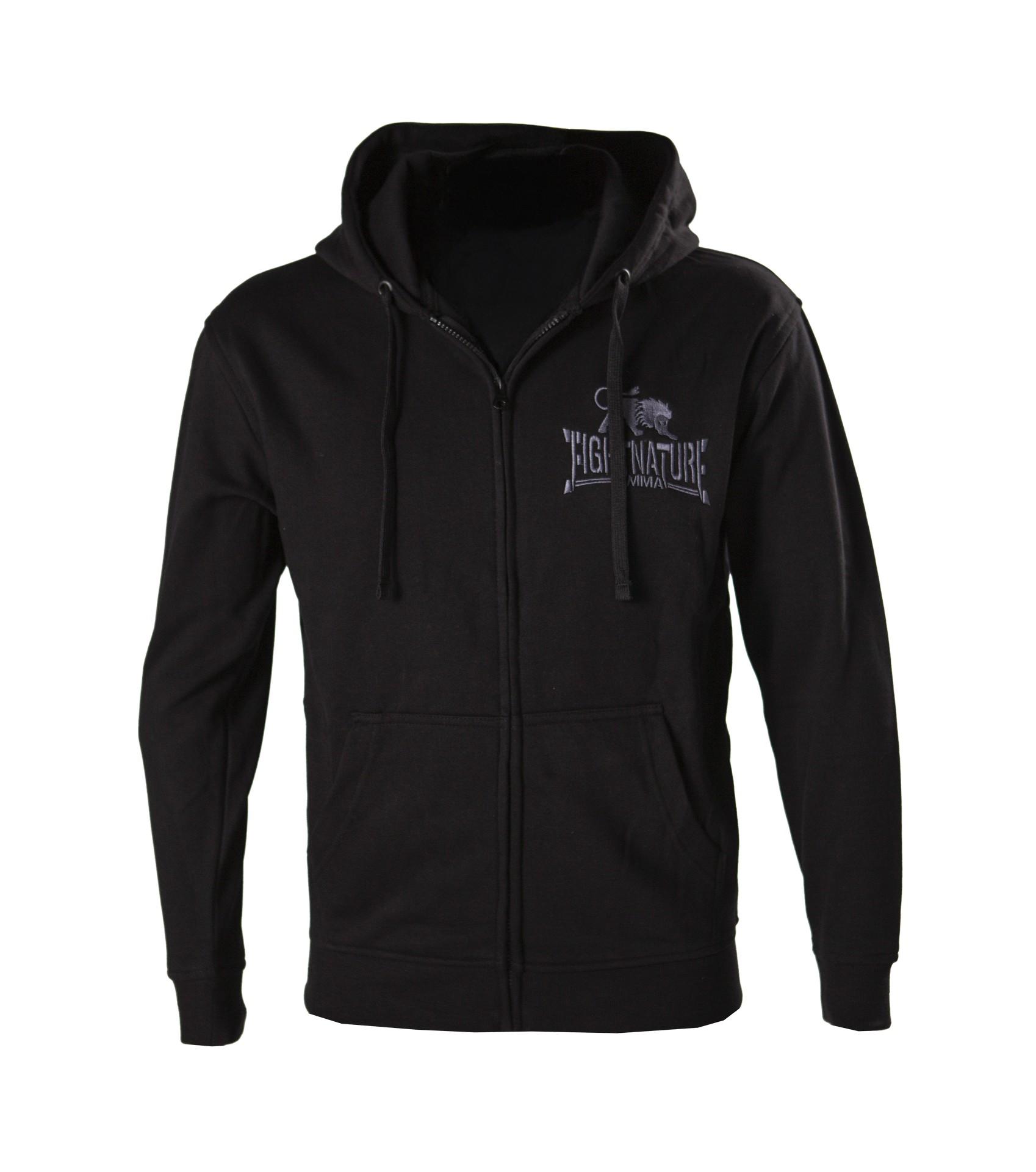 FIGHTNATURE Sweat à capuche zippé noir avec logo