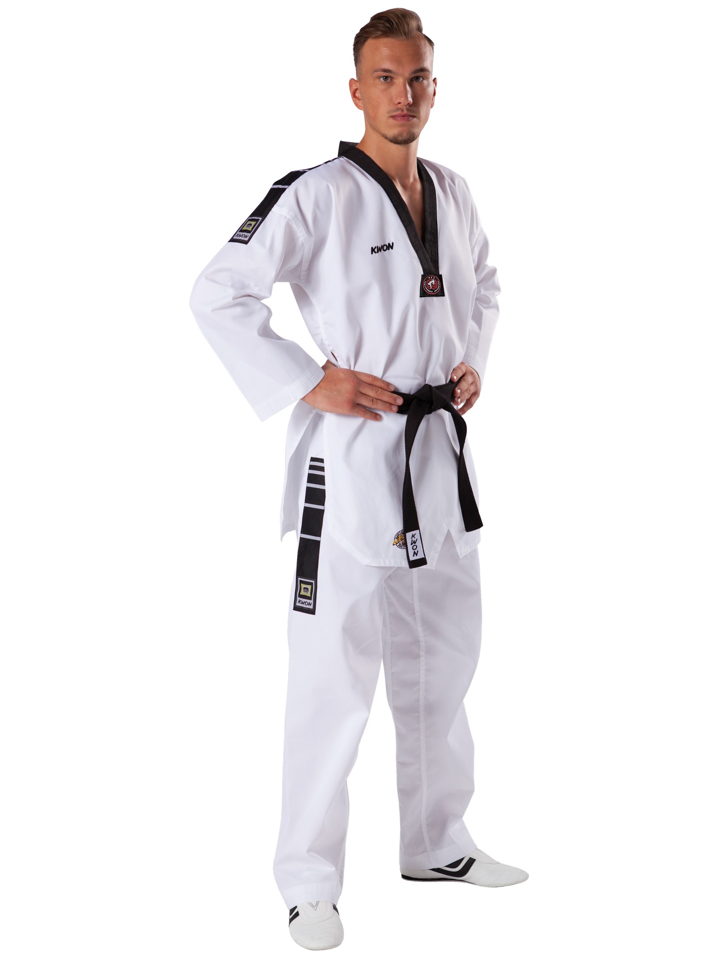 Taekwondo Anzug Grand Victory revers noir avec broderie arrière