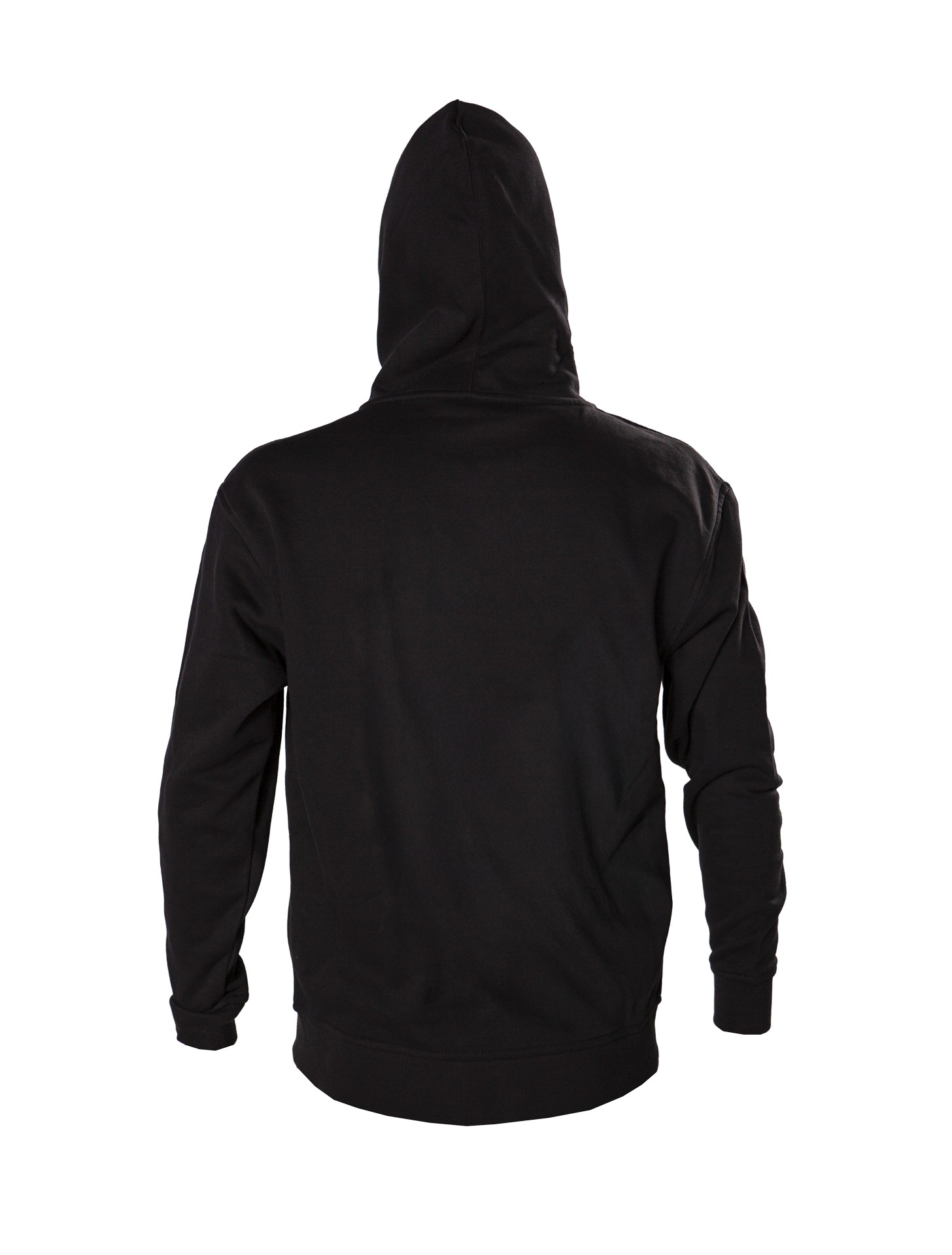 Sweat à capuche zippé noir avec logo KWON