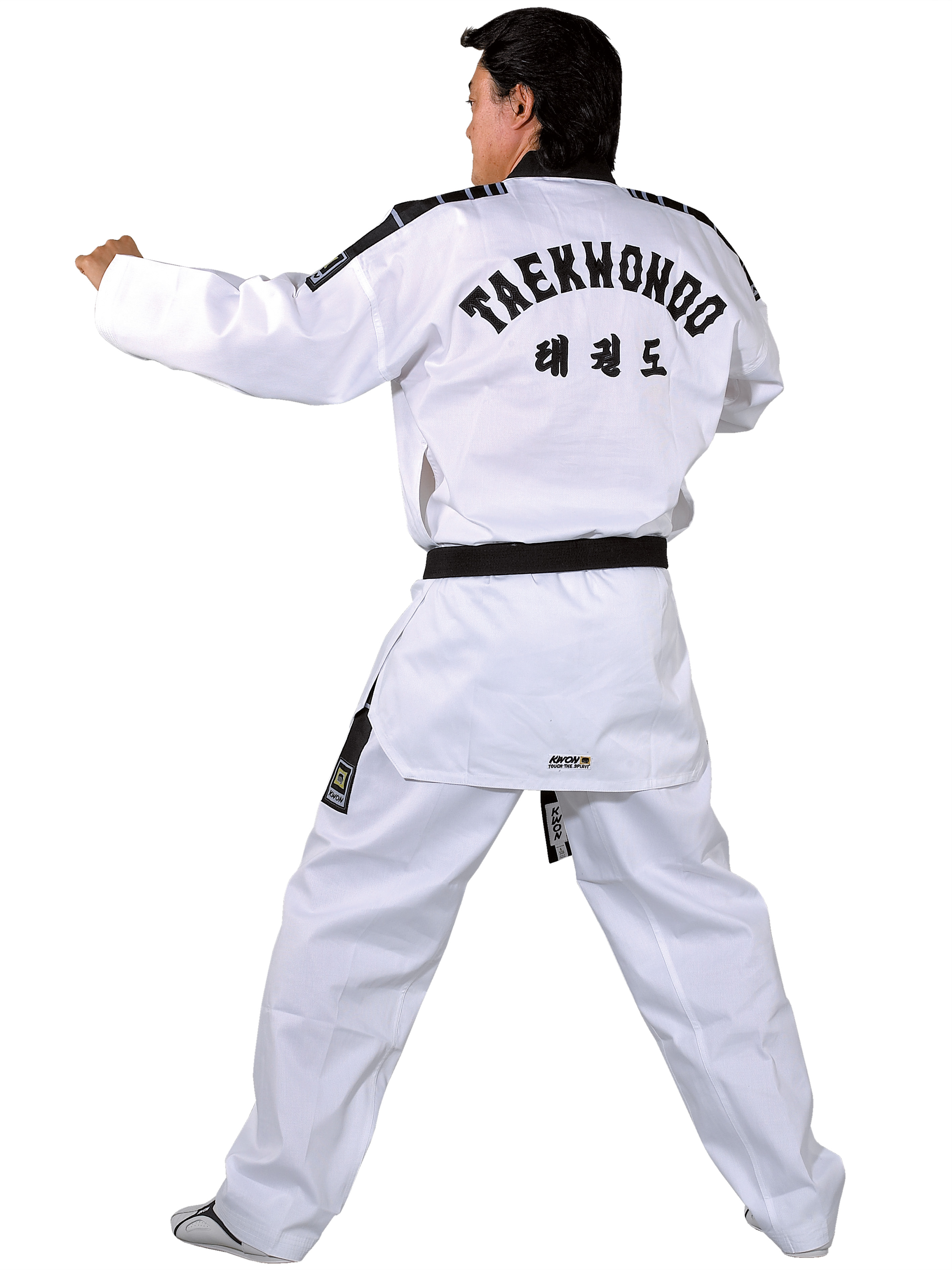 Taekwondo Anzug Grand Victory revers noir avec broderie arrière