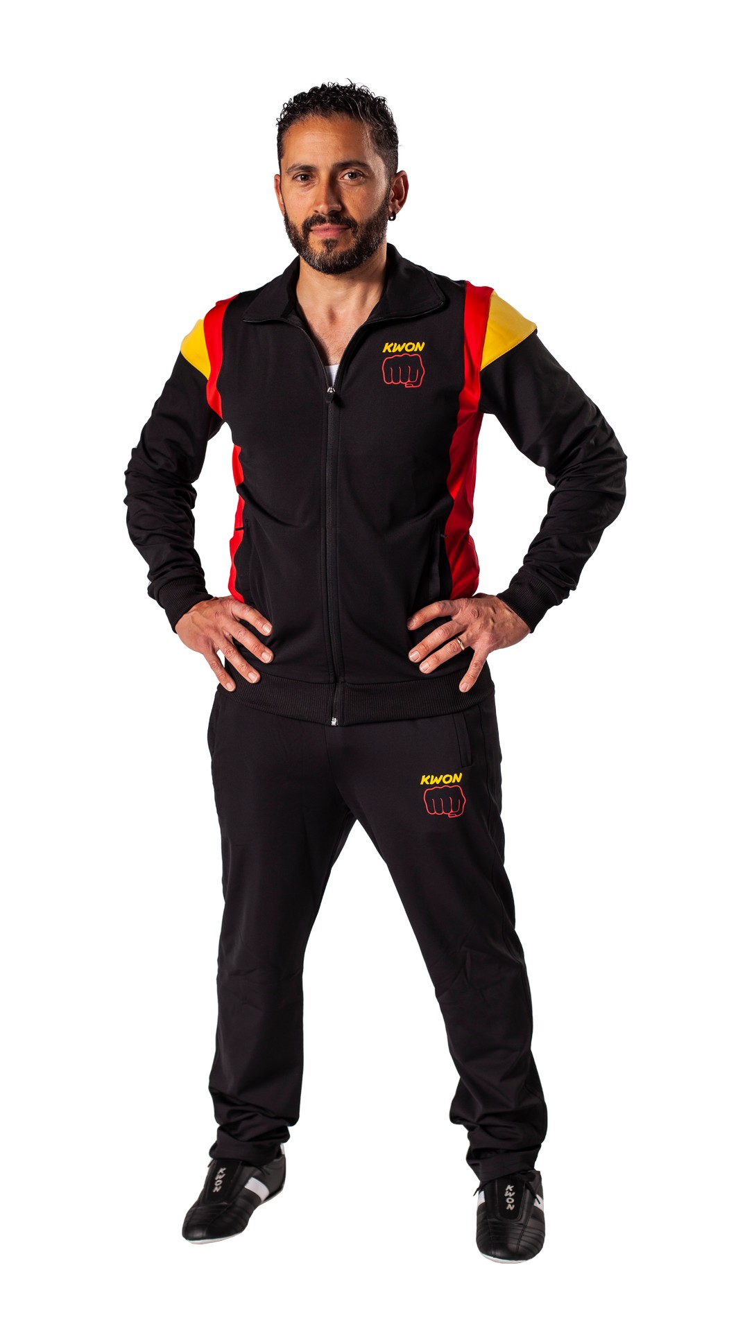 Survêtement 1980 noir/rouge/jaune