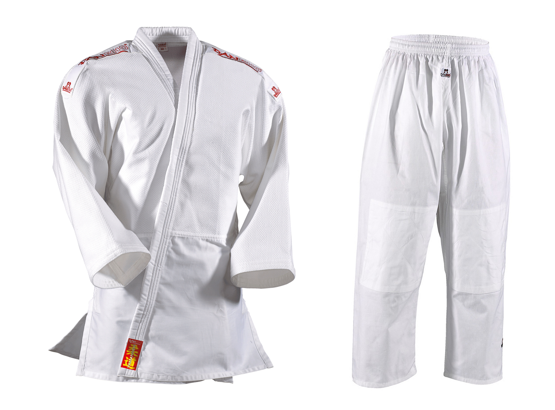 DANRHO Judo-Gi Yamanashi avec rayures aux épaules bleu ou blanc