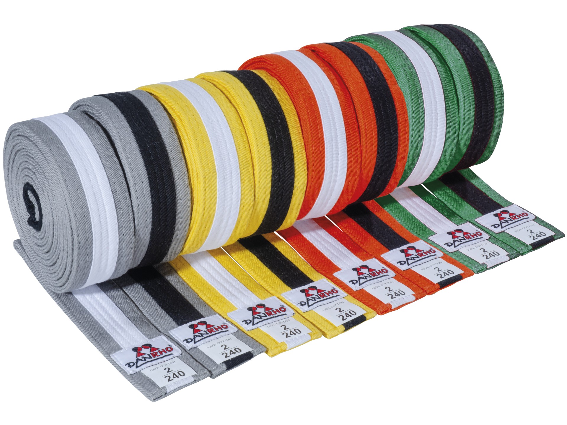 DANRHO Ceintures Jiu Jitsu brésilien pour enfants multicolore