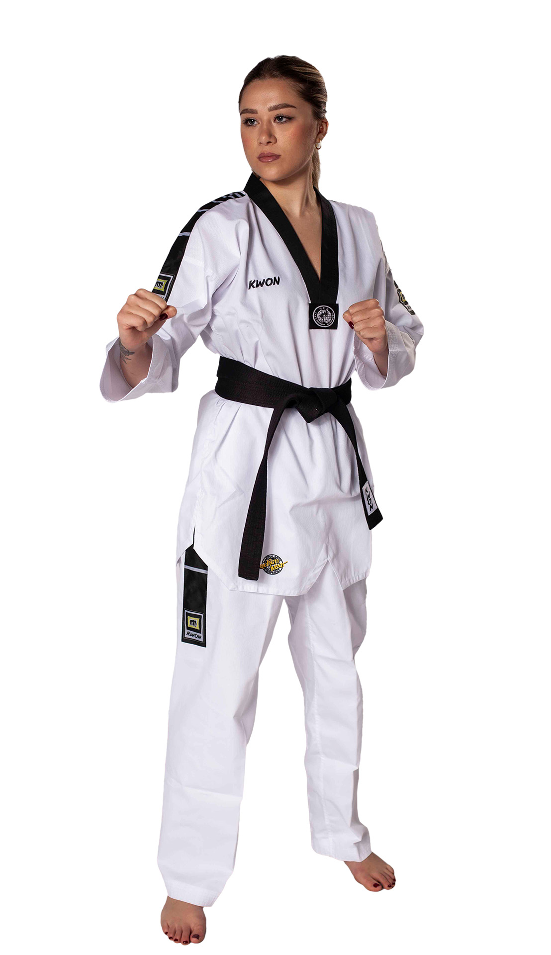 Taekwondo Anzug Grand Victory revers noir avec broderie arrière