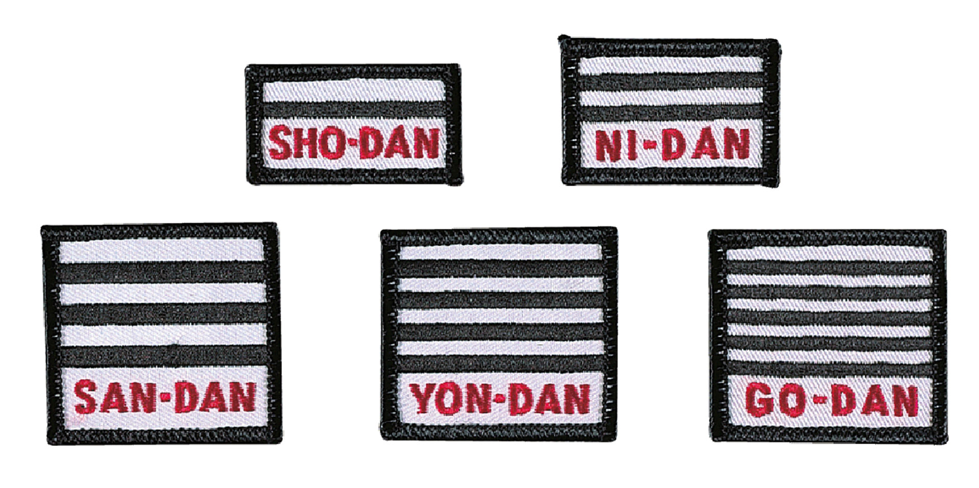 DANRHO Insignes Brodes Judo - Rayures de ceinture