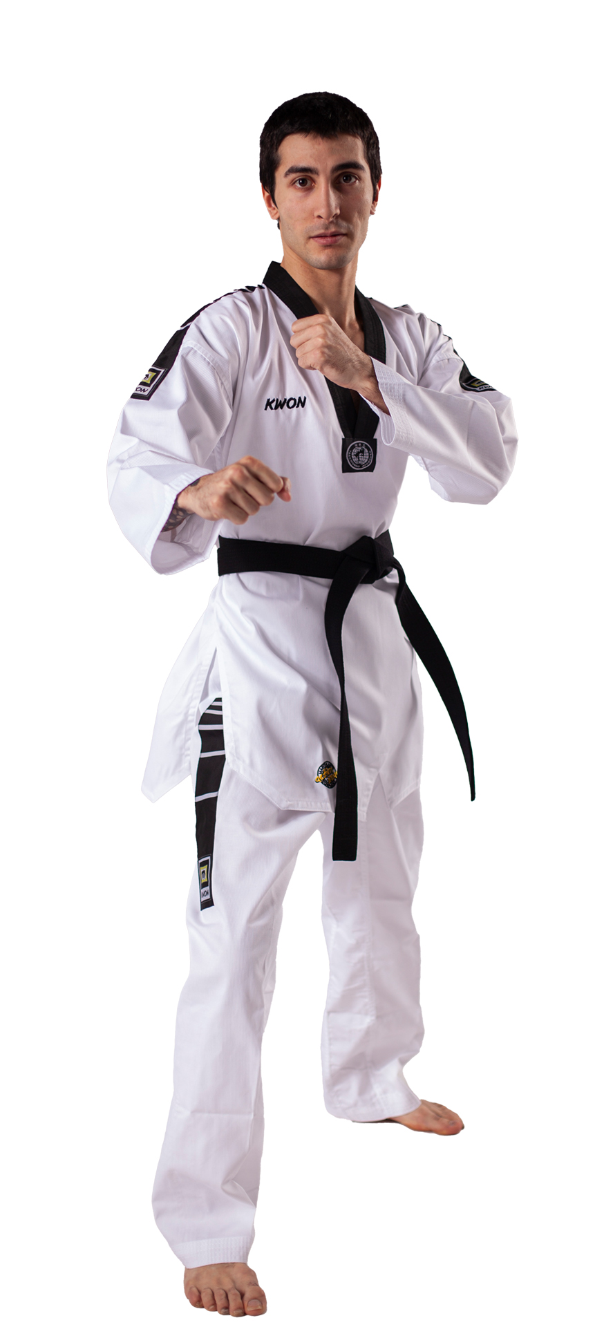 Taekwondo Anzug Grand Victory revers noir avec broderie arrière